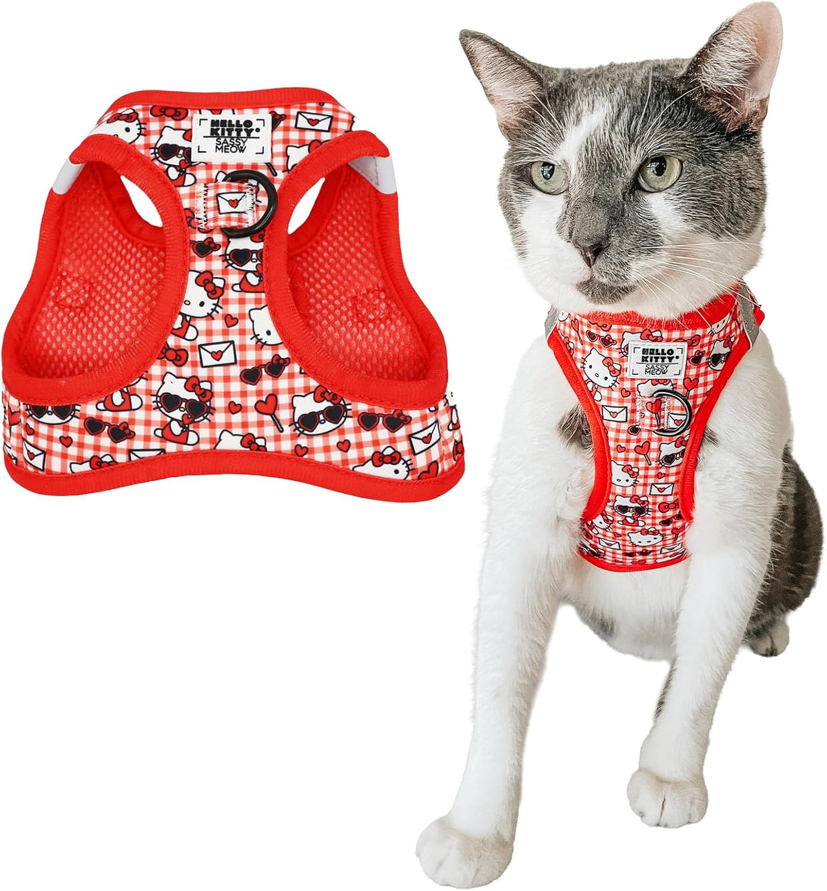 Sassy Woof Hello Kitty® Red Classic Cat Leash 60-Inch with Padded Handle