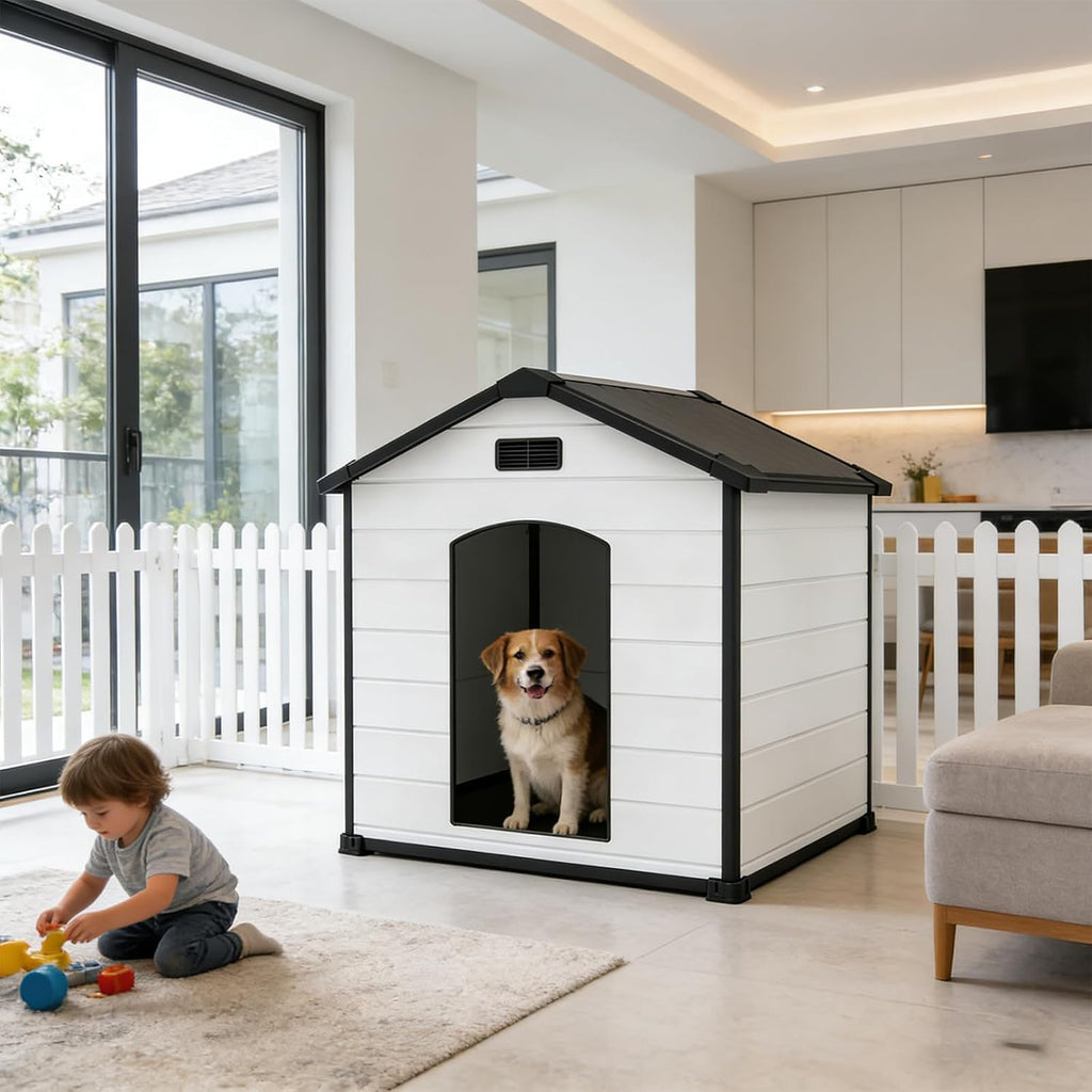 Extra Large Waterproof Dog House for Indoor & Outdoor Use