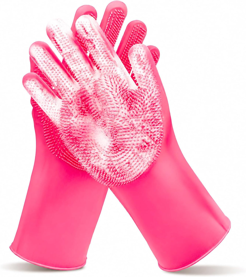 Pet Grooming Gloves—Dog Washing Gloves with High-Density Teeth
