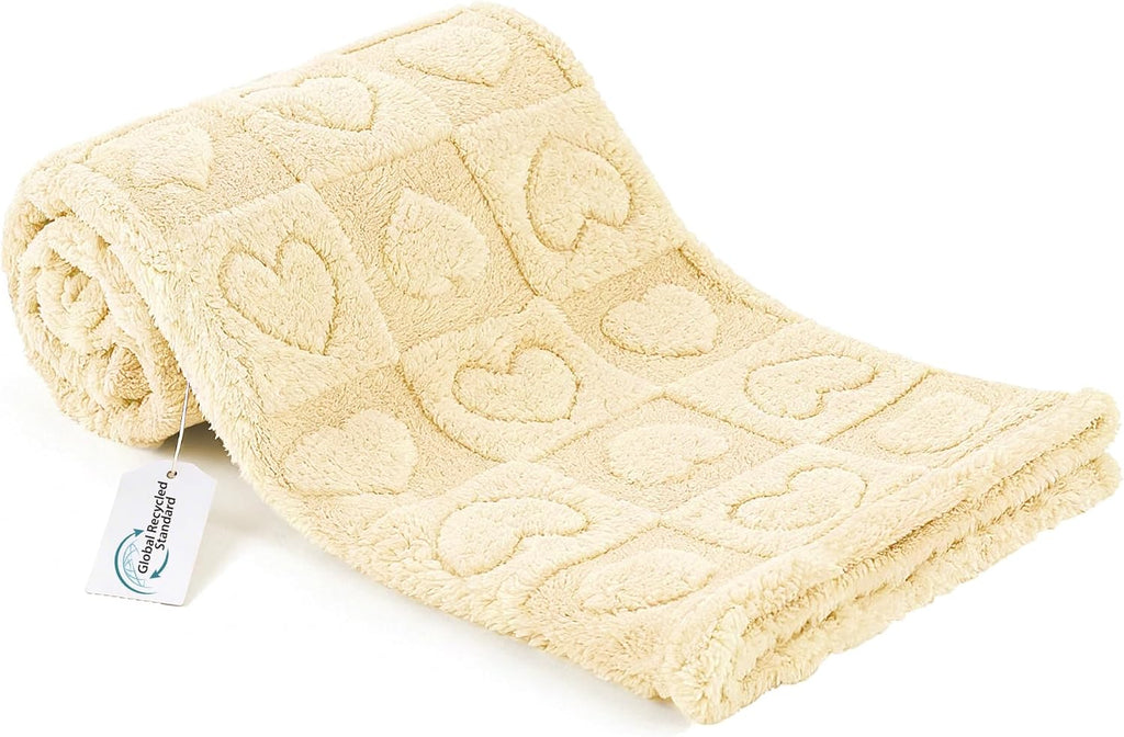 Pet Blanket for Dogs Cats, 300GSM Ultra Soft Coral Fleece Blanket, Washable Small Dog Cat Blanket, Calming Crate Mat, Fu