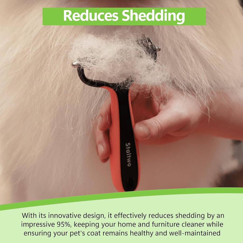 Deshedding Dog Brush for Shedding, Undercoat Rake for Dog&Cat