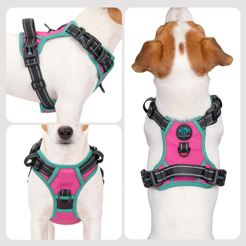 PHOEPET Upgraded No Pull Dog Harness, Reflective Adjustable Vest