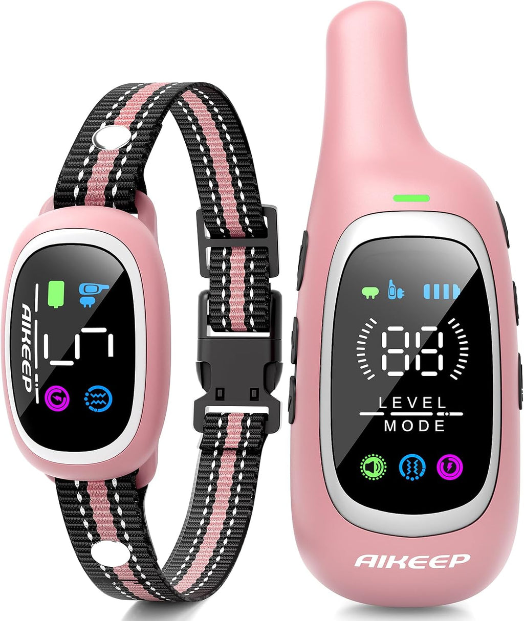 2-in-1 Dog Shock Collar and Bark Collar for Dogs – 3300FT Dog Training Collar with Remote, IP67 Waterproof e Collar with