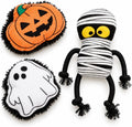 Catnip Cat Toys, Halloween Ghost Pumpkin and Mummy Plush Toys, 3 Pack