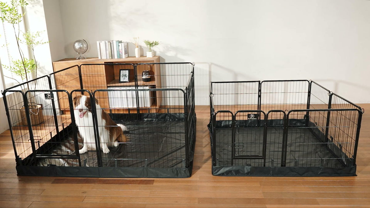 PJYuCien Puppy Playpen Plus Storage Bag with Bottom, 8 Panels 31.3" H