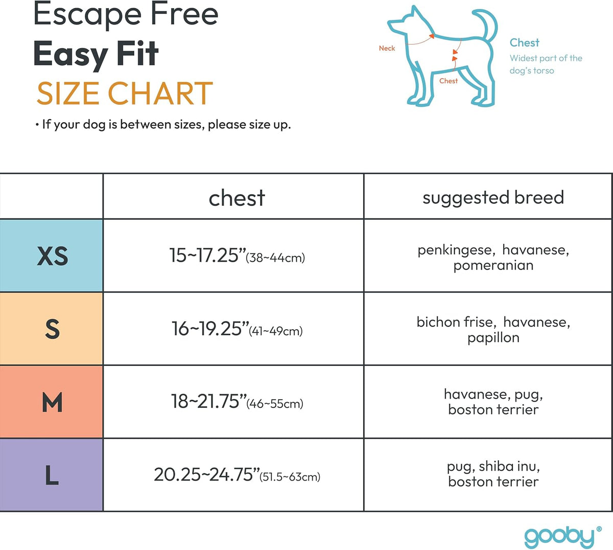 Gooby Escape Free Easy Fit Dog Harness, Step-in, Turquoise, Small