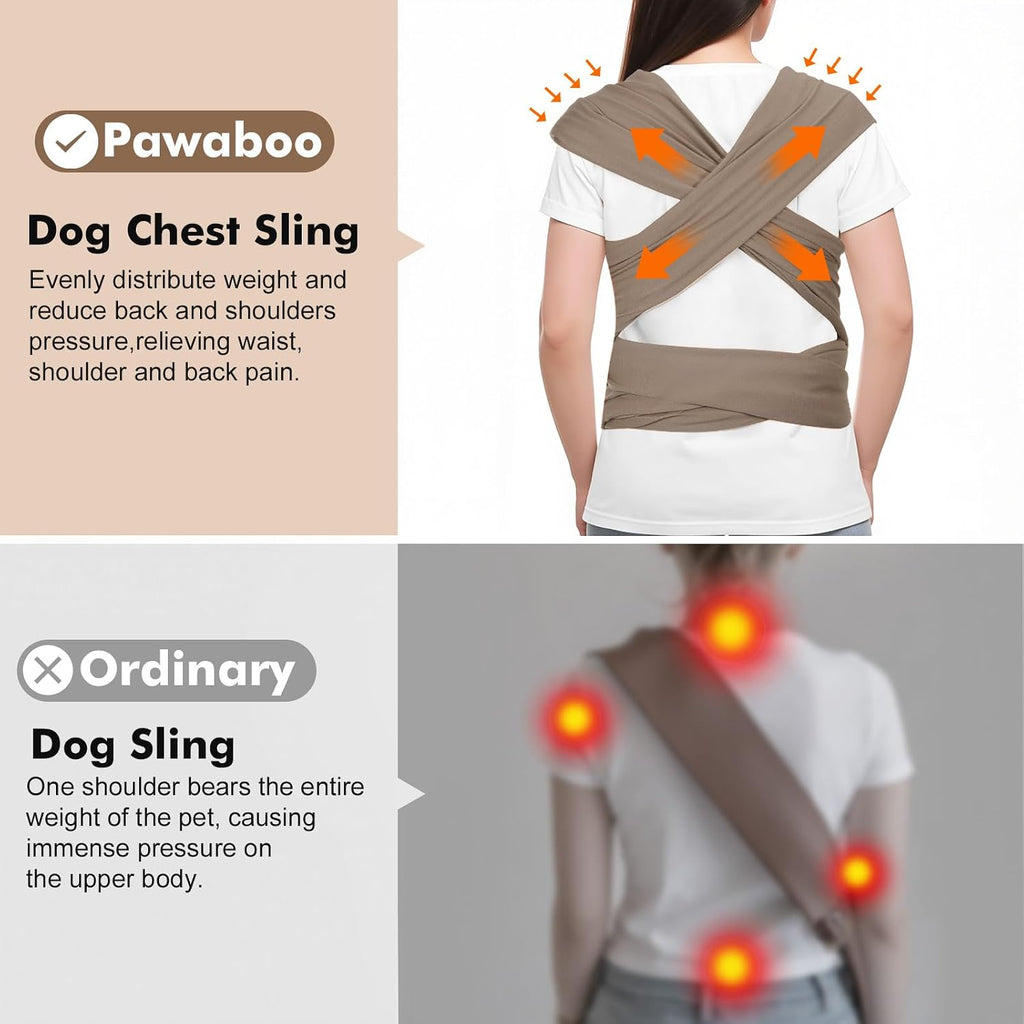 Pawaboo Pet Sling Carrier for Small Dogs and Cats