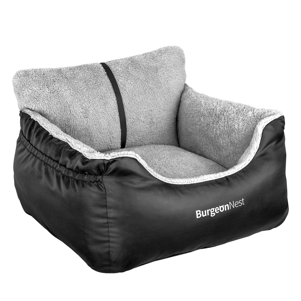 BurgeonNest Dog Car Seat for Small Dogs & Cats Under 25 lbs,Black