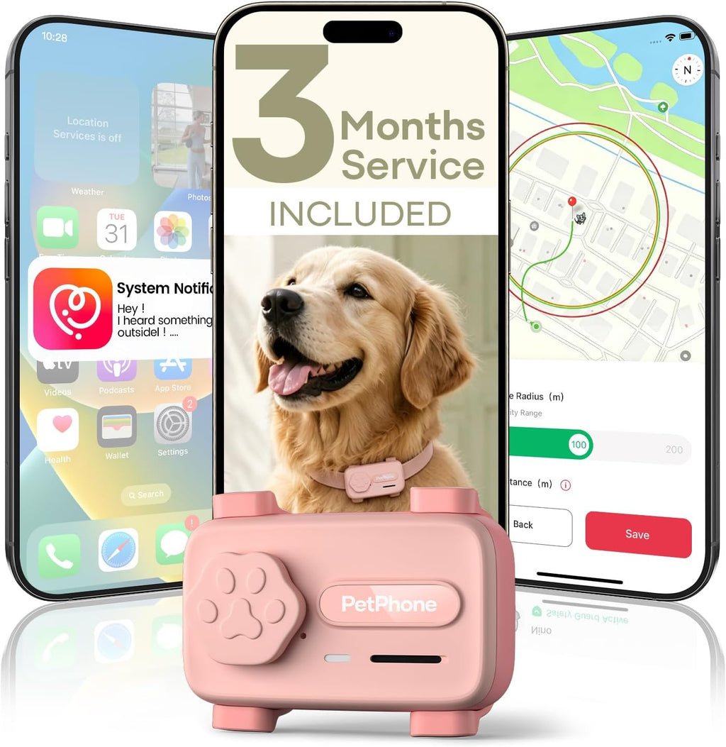 AI GPS Dog Tracker, 2-Way PetChat & Emotion Detection, Virtual Fence