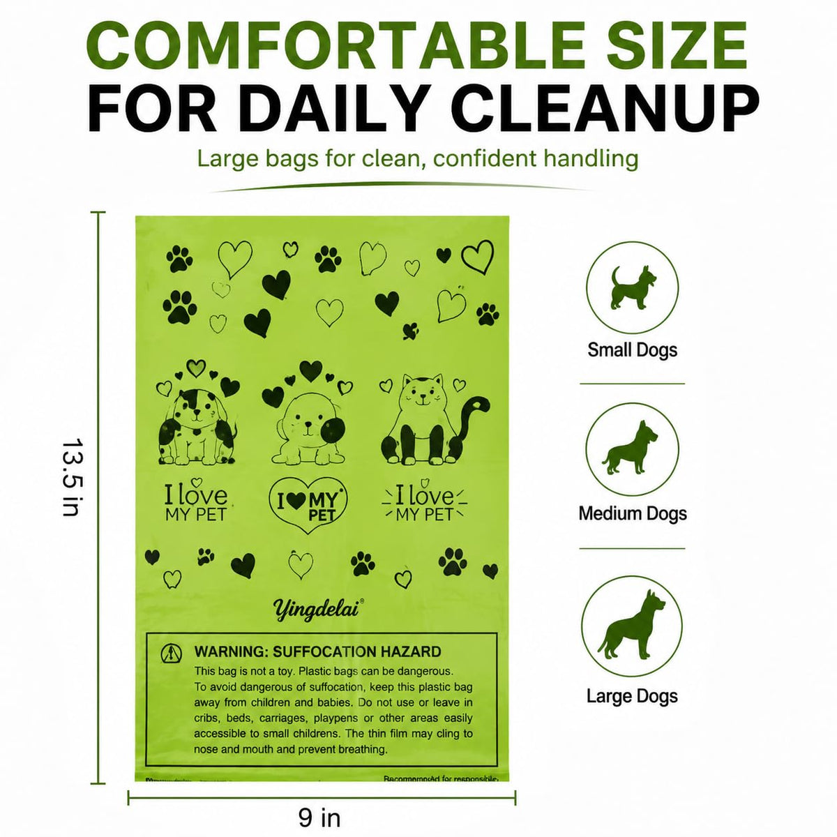 Dog Poop Bag Biodegradable 540 Count Dog Waste Bags with Dispenser Scented