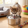 1.2l Stainless Steel Dog Water Bowl No Spill Slow Drink Water Bowl for Dogs