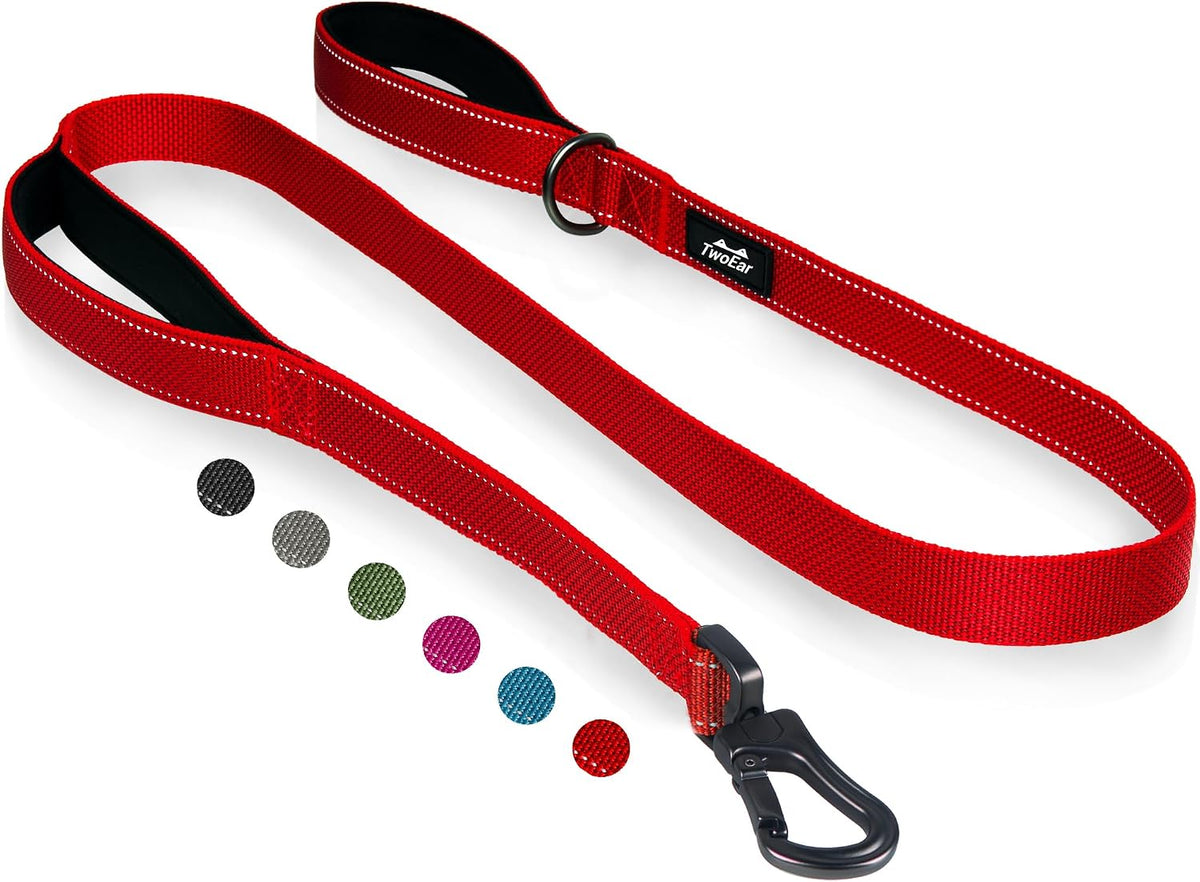 6FT 1IN Heavy Duty Dog Leash for Large Dogs with 2 Padded Handles