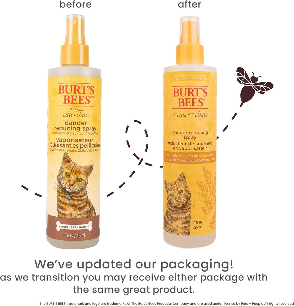 Burt's Bees for Pets Cat Dander Reducing Spray, Oat & Honey, 10 Fl Oz, 2-Pk