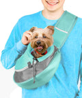 Cuddlissimo Small Dog Sling Carrier, Pet Cat Sling, Puppy Pouch - Lagoon-S