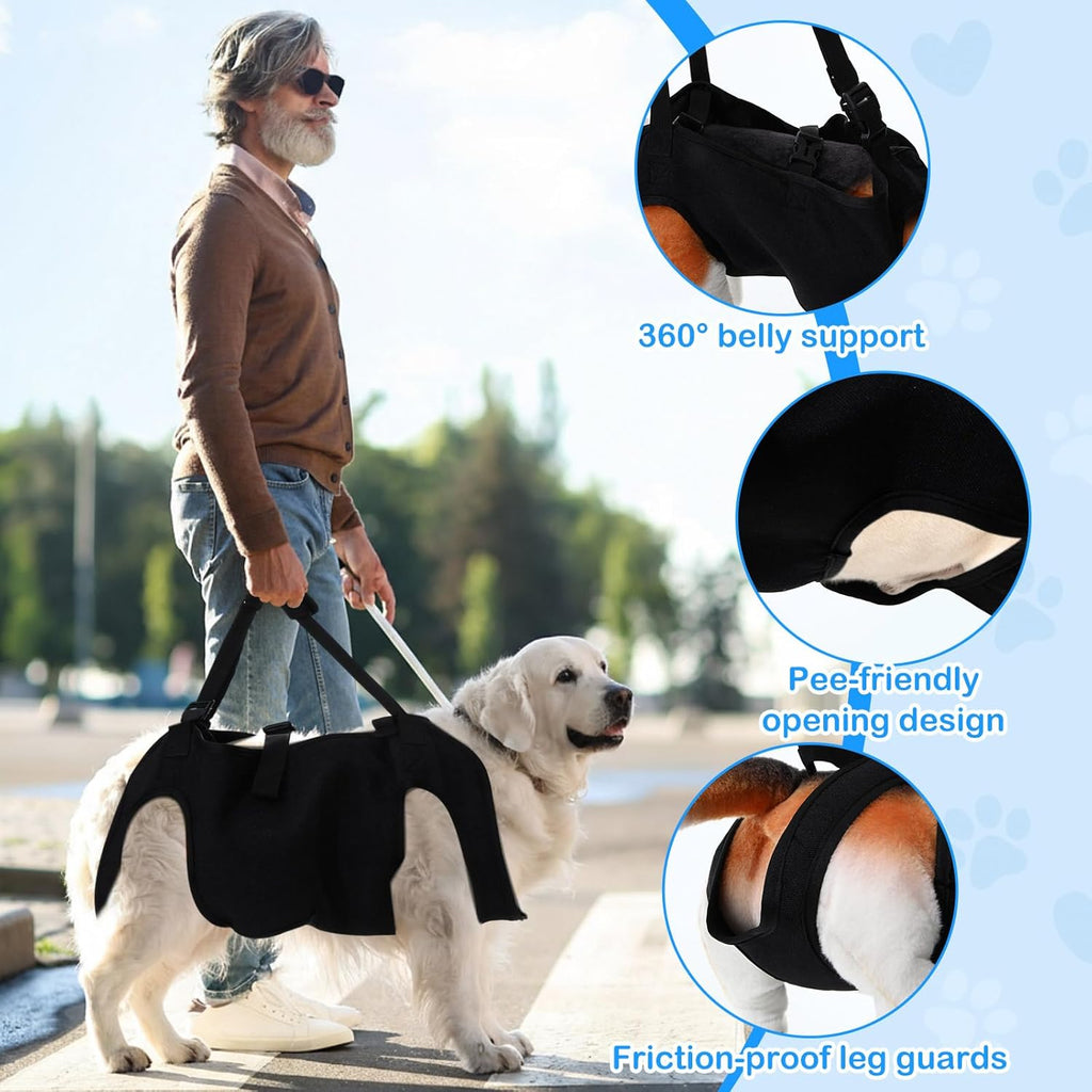 Shinylin Dog Carry Sling Emergency Backpack Dog Lift Harness, L