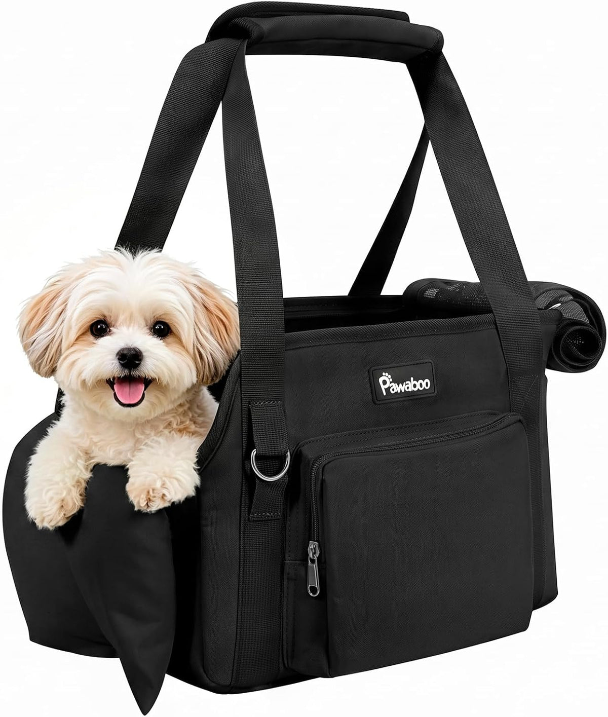 Pawaboo Dog Purse Carrier for Small Dogs with Pocket,Up to 11Lbs