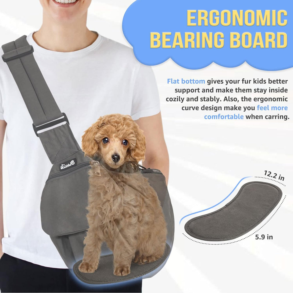 SlowTon Pet Carrier, Hard Bottom Support & Adjustable Padded Shoulder Strap
