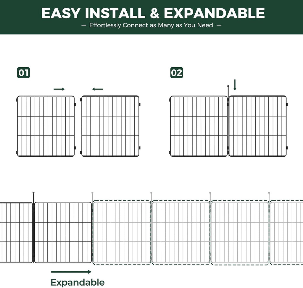 FXW MiniPaws Dog Playpen, Indoor, Yard & RV Camping, 24" H, 8 Panels
