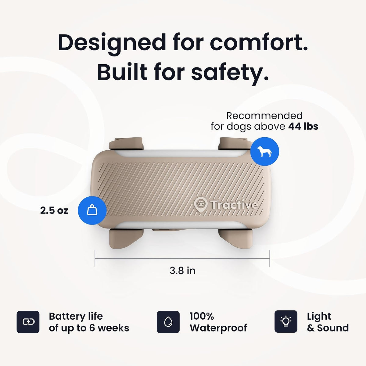 Tractive XL Smart Dog GPS Tracker | Live Pet Tracker with Virtual Fence | Vital Signs Monitoring of Heart & Respiratory 