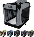 EliteField 3-Door Soft Dog Crate with Bed & Carrying Bag (2-Year Warranty)