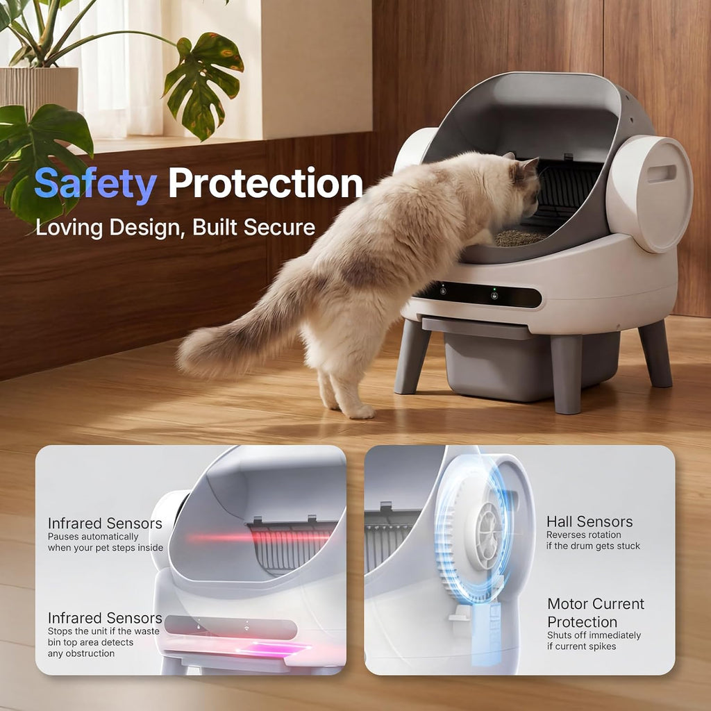 Self Cleaning Litter Box, Automatic Litter Box for Multiple Cats