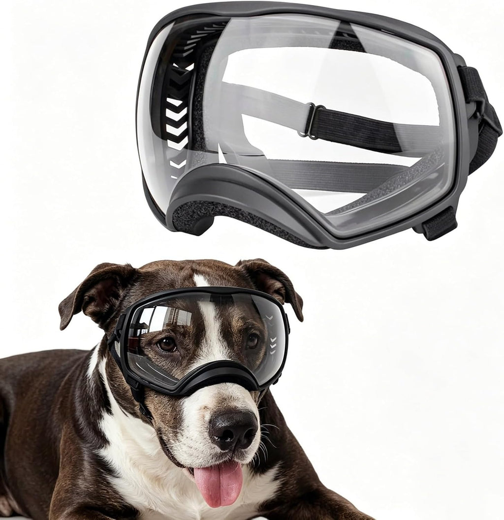 Dog Goggles for Large Dogs Eye Protection, Wide Snout & Soft Frame, UV Protection Dog Sunglasses Medium to Large Breed, 