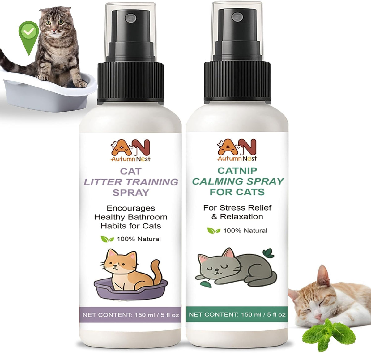 Litter Attractant for Cats, 150ml Cat Litter Training Spray for Kittens
