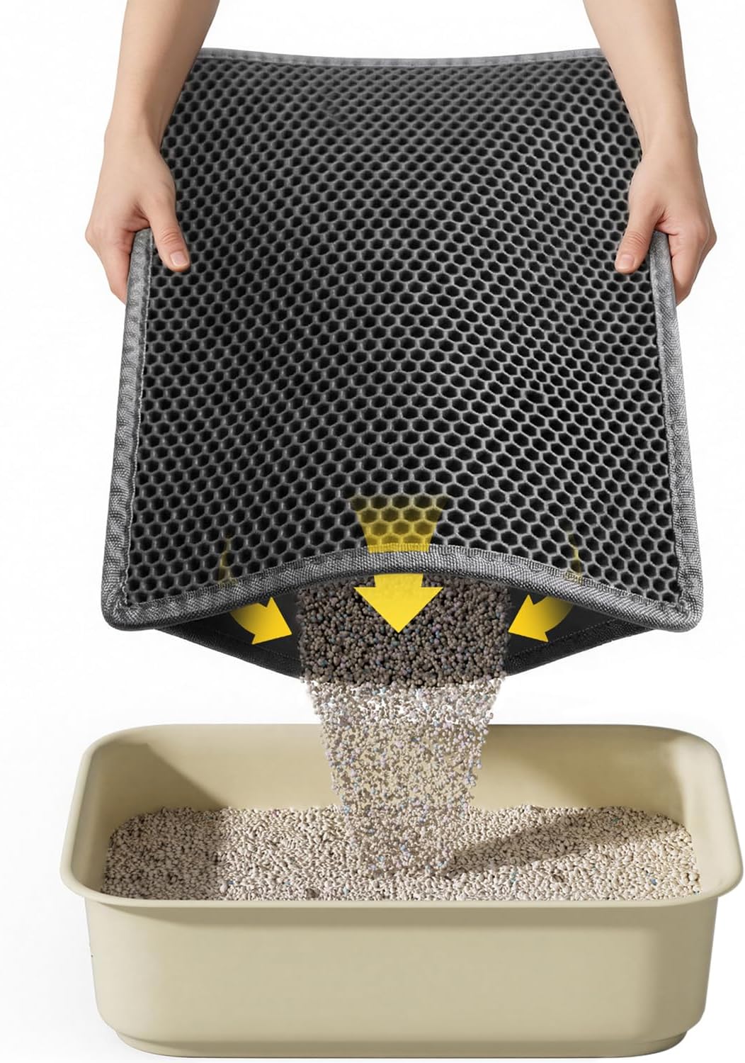 Cat Litter Mat, 30"x24", Waterproof, Easy to Clean (Grey-1Pack)