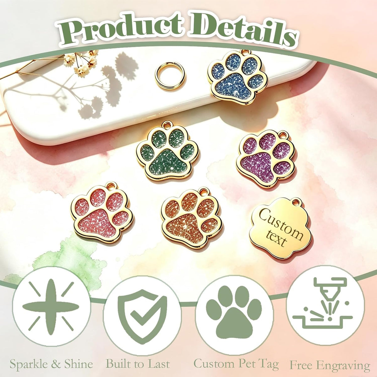 Personalized Dog Tag - Custom Laser Engraved Pet ID Tags
