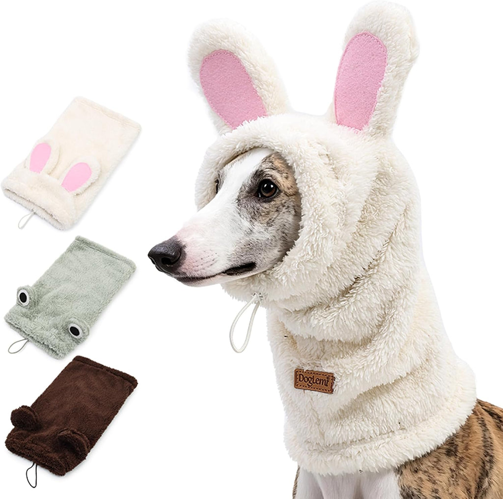 ETIAL Dog Hat Scarf for Long Neck Dogs with Animal Ears