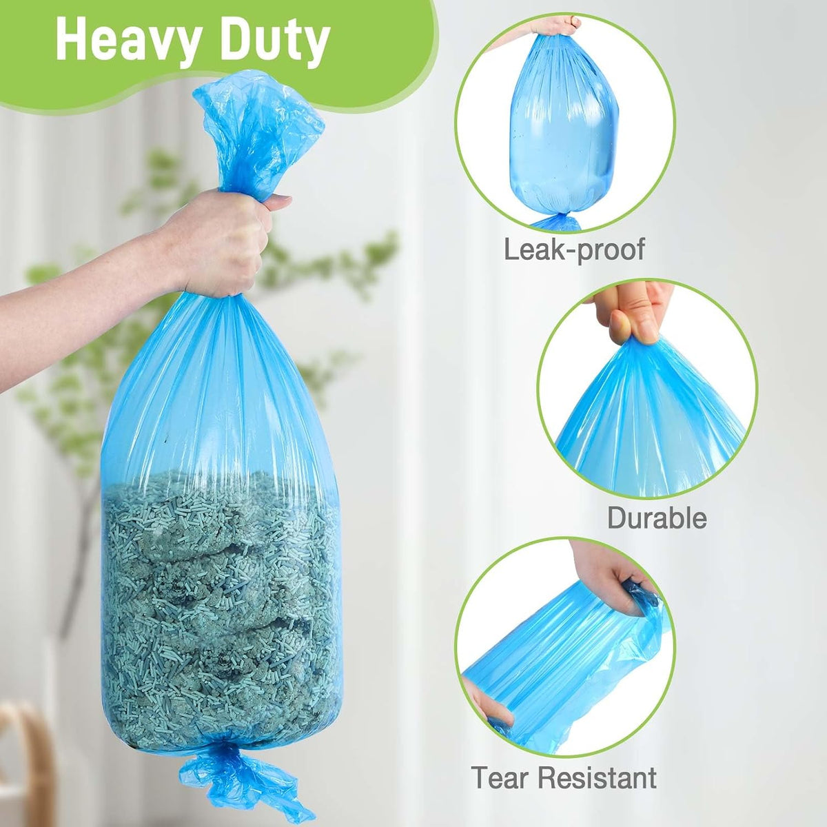 12 Pack Cat Litter Refill Bags, 100% Odor Lock Litter Refills Compatible with Litter Genie XL/Plus/Standard/Pet Pail
