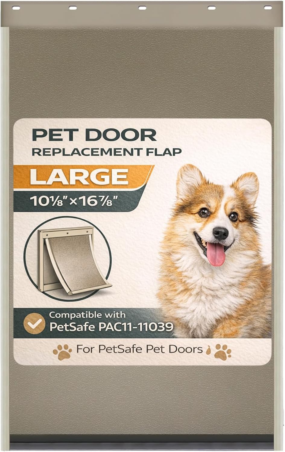 PAC11-11039 Pet Door Replacement Flaps Compatible with PetSafe, Size Large