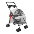 Foldable Pet Stroller, Max Load 40 Lbs for Small Medium Dogs and Cats