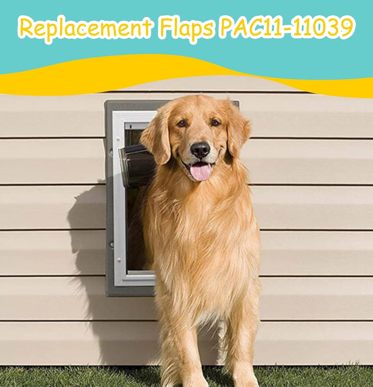PAC11-11039 Pet Door Replacement Flaps Compatible with PetSafe, Size Large
