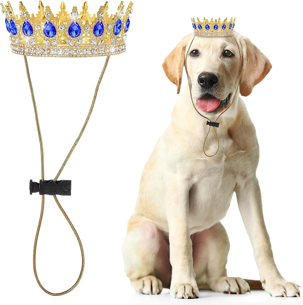 Abbylike White Small Dog Birthday Crown Queen for Pet Costume