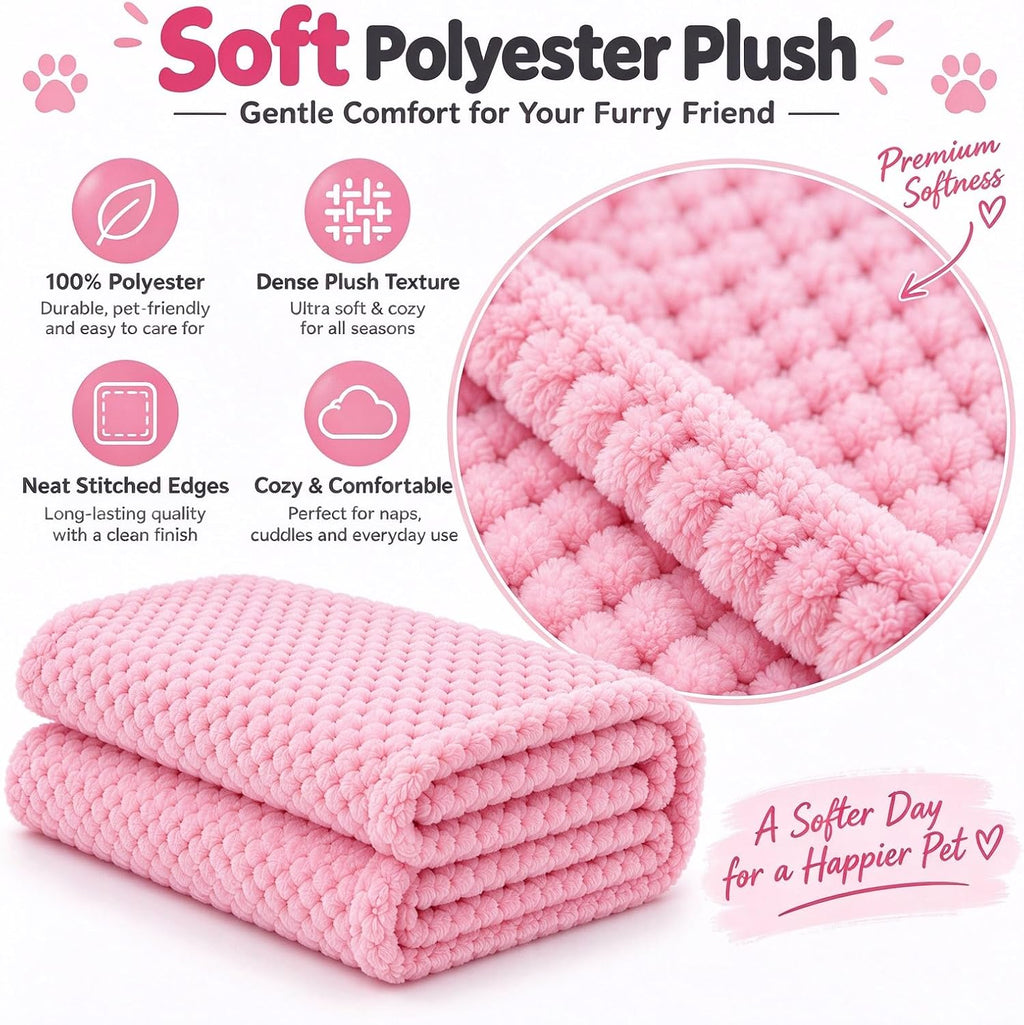 Personalized Pet Blanket Custom Name Embroidered Dog Cat Blanket Soft Throw