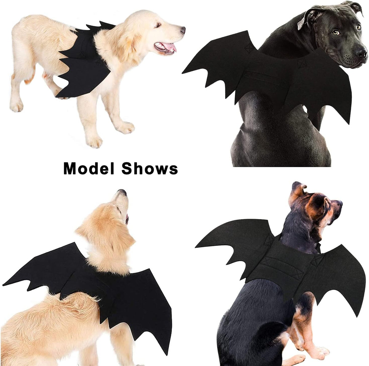 Pet Costumes Bat Wings for Puppy and Cat Halloween Dog Costumes Party Cosplay Decoration Black Apparel for Cat Small Dog