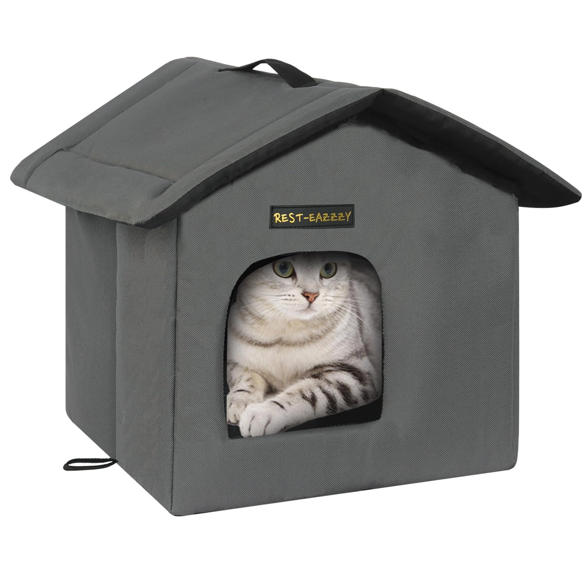 Rest-Eazzzy Outdoor Cat House for Feral Cats,Weatherproof & Insulated