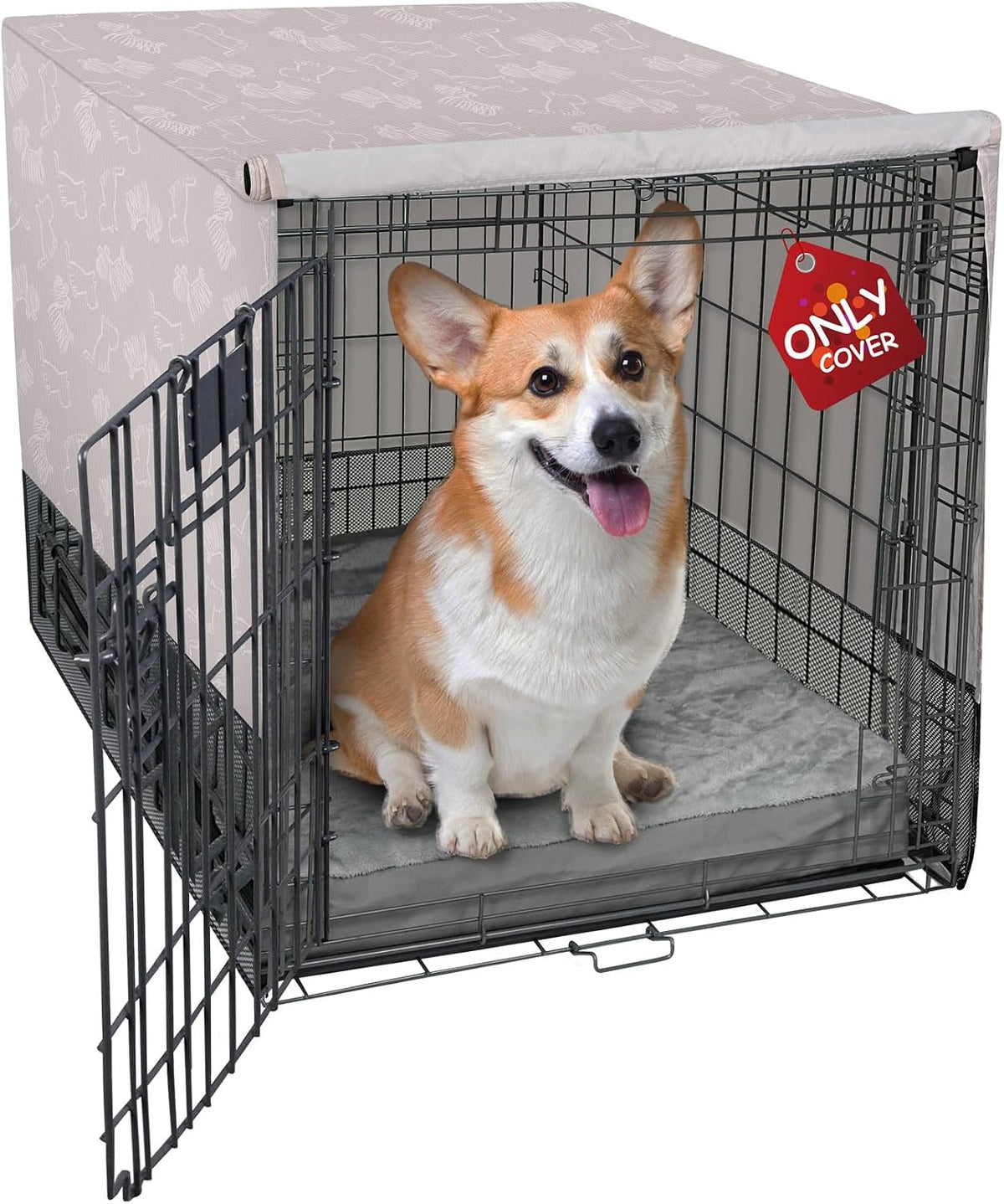 Explore Land Breathable Dog Crate Cover, 24 inches (Black)