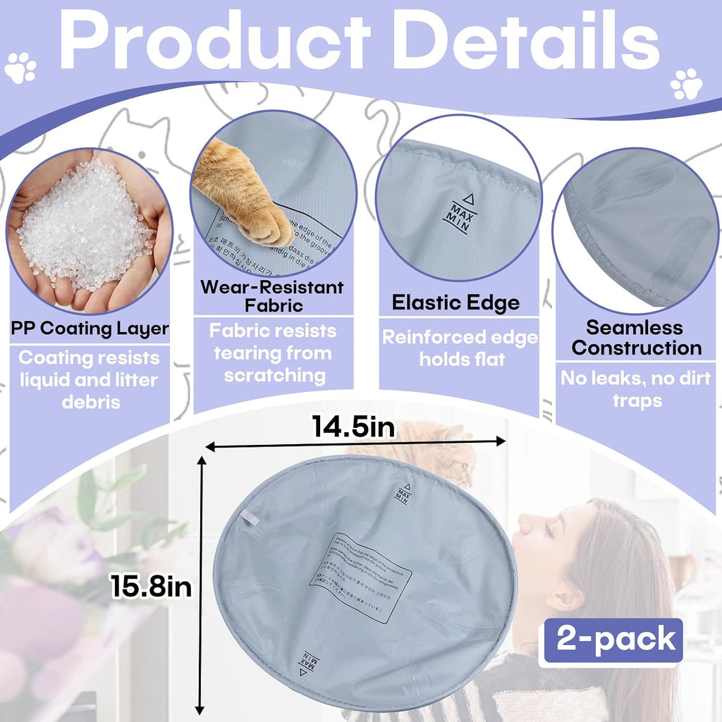 2 Pcs Cat Litter Pad Compatible with PARUUNTYS Self-Cleaning Litter Box
