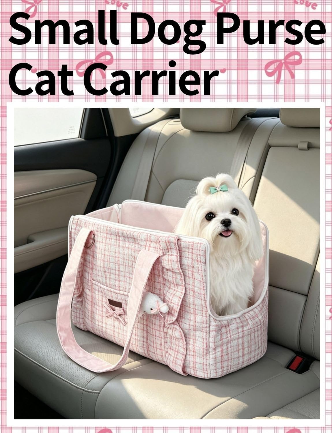 Dog Purse Carrier for Small Dogs and Cats, Dog Tote Bag Puppy Purse