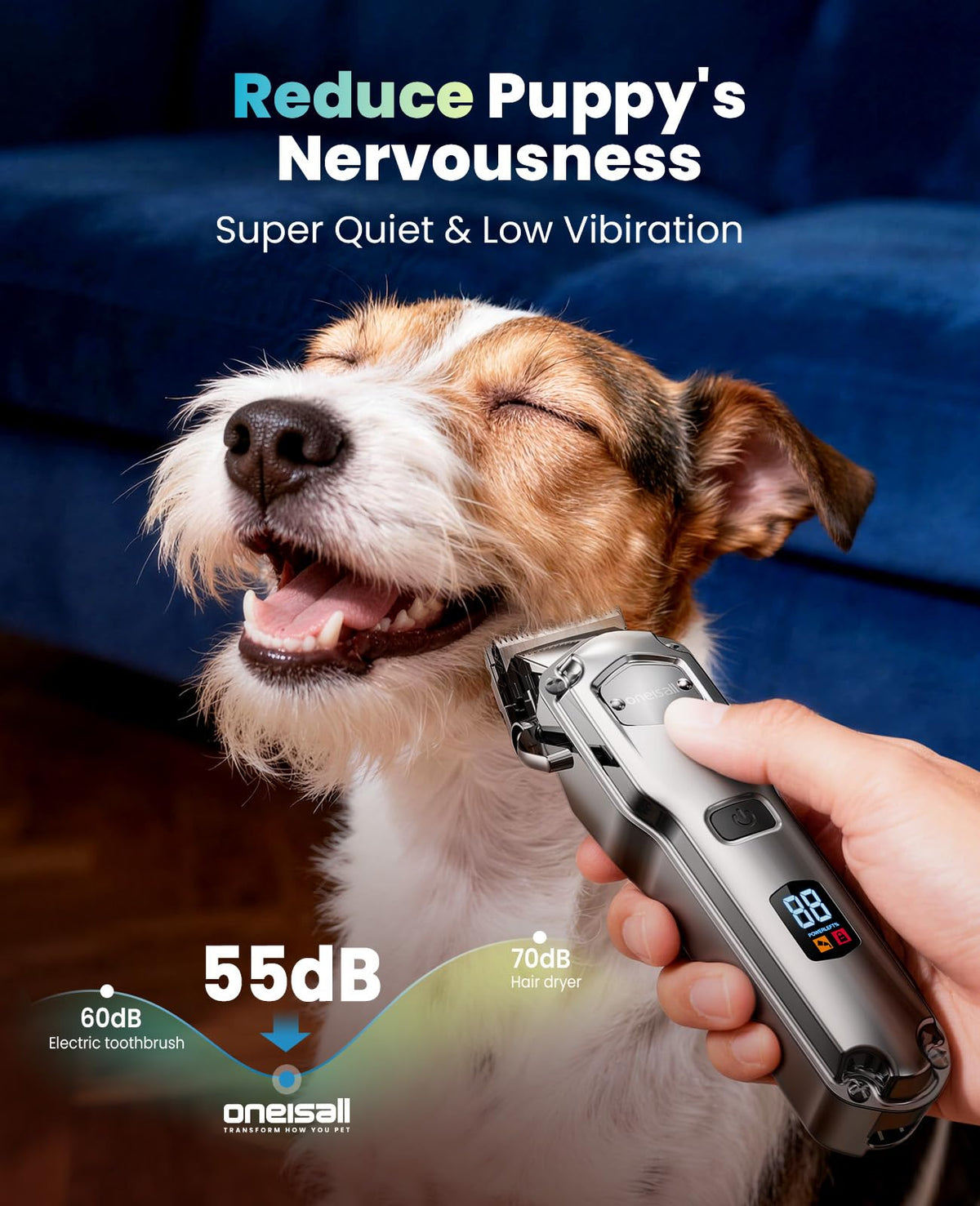 oneisall Dog Clippers for Grooming Thick Heavy Coats