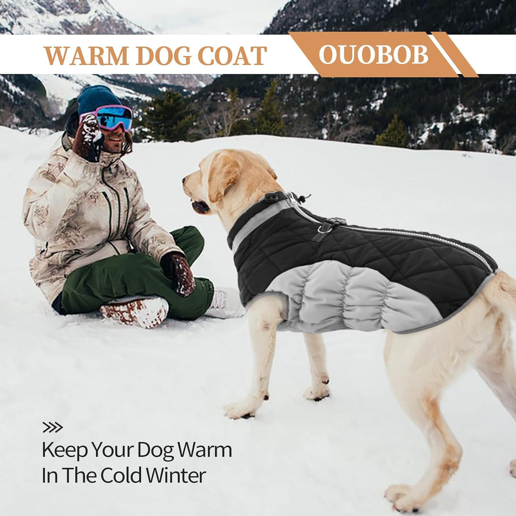 Dog Jackets For Large Dogs, Warm Dog Winter Coat With Harness, XXL