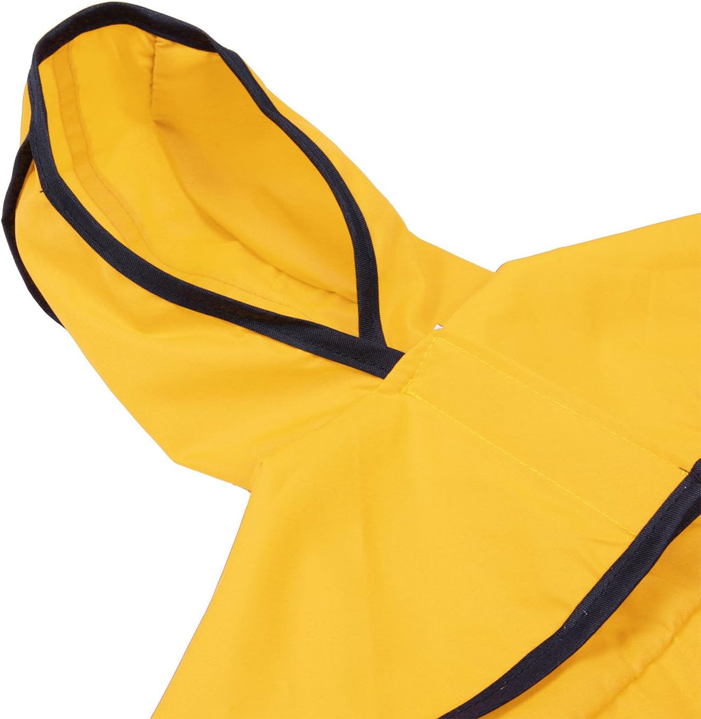 HDE Dog Raincoat with Hood & Leash Hole S-XL Dog Rain Jacket Yellow L