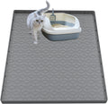 Cat Litter Mat for Litter Box, Silicone Large Cat Litter Trapping Mat - 34x22 in, Waterproof & Non-Slip, Durable & Easy 