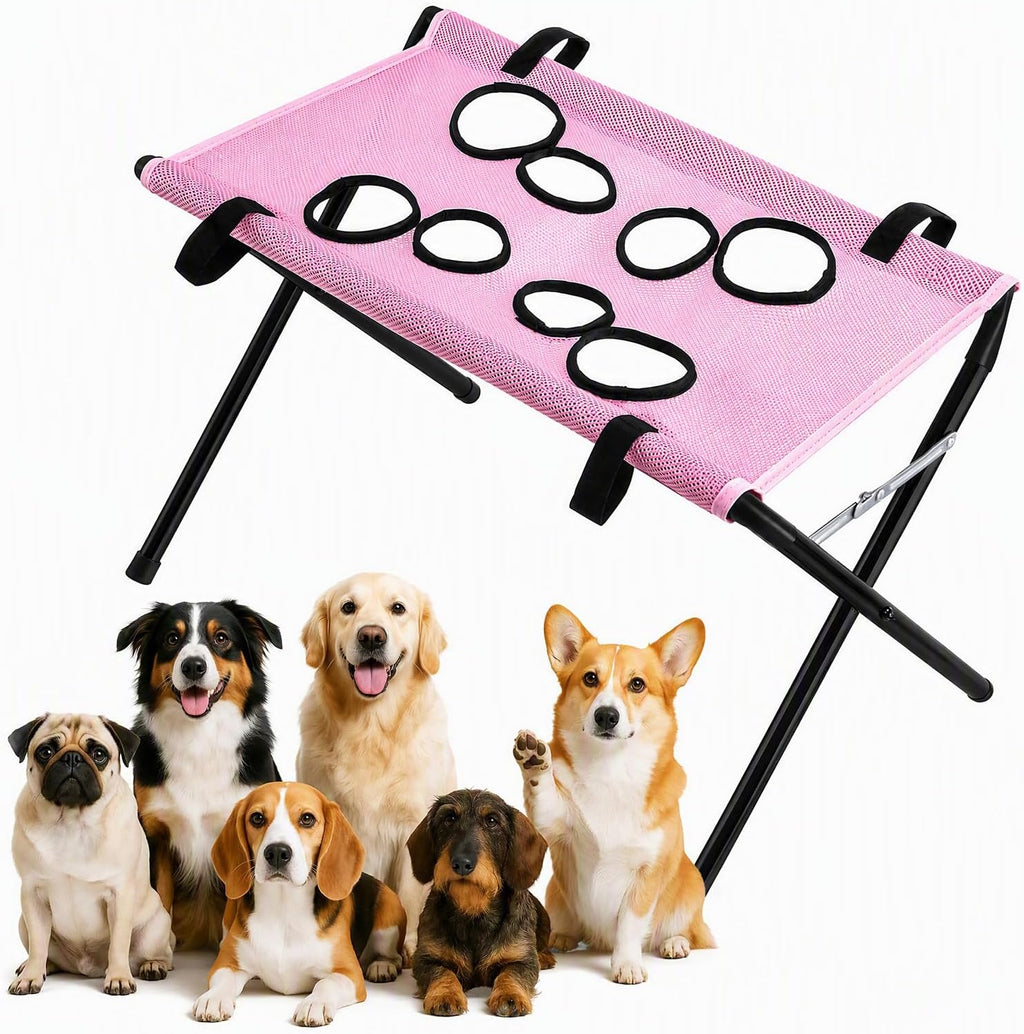 Dog Grooming Hammock for Small Dogs, Foldable Cat Nail Trimming Sling Stand