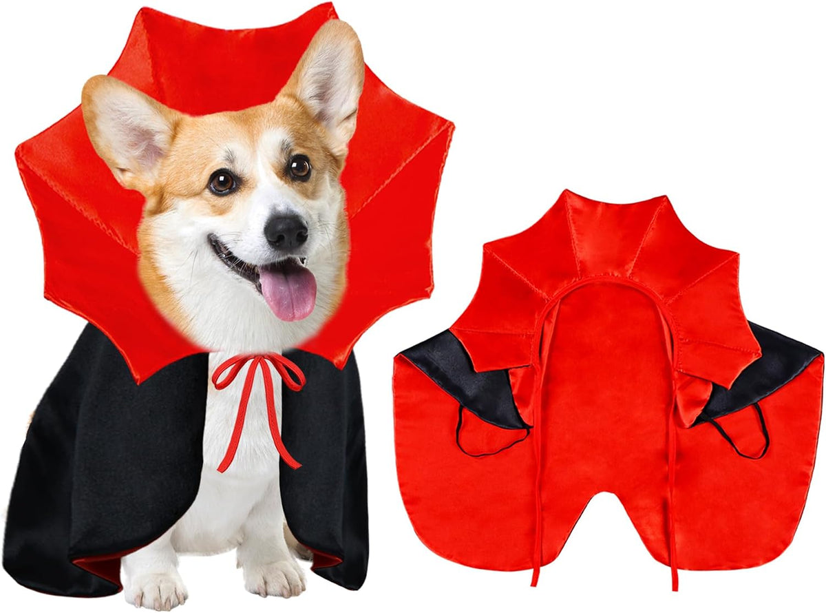 Dog Halloween Costume Dog Vampire Costume Funny Pet Vampire Devil Cape Cloak Halloween Costumes for Small Medium Large X