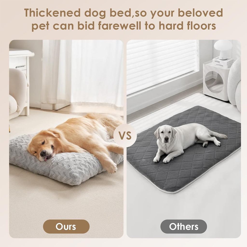 EHEYCIGA Washable XL Dog Beds Large Sized Dog, 41x27 Inch Pet Bed, Grey