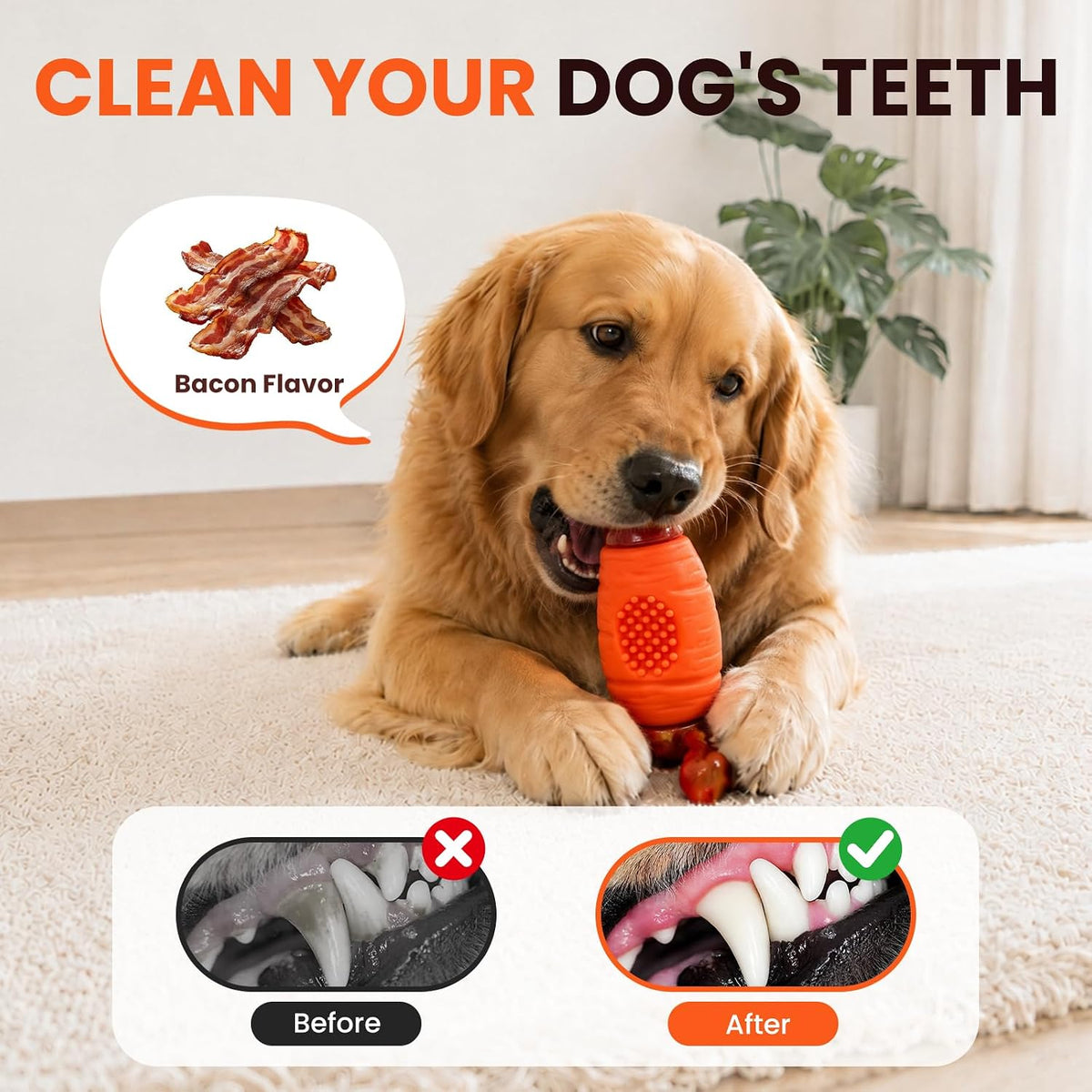 Tough Dog Toys for Aggressive Chewers, Squeaky Durable Dog Chew Toy