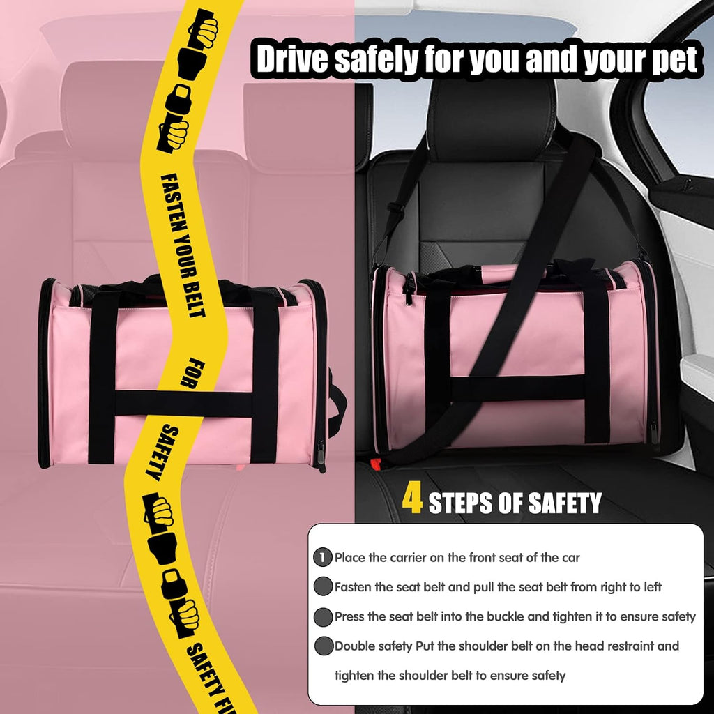top tasta cat Carrier Large Dog Cat Carriers Puppies up to 30Lbs, Big Dog Carrier Soft Sided, Collapsible Travel Puppy C